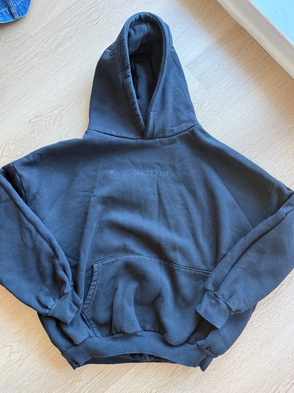 Alchemai Hoodie Black Graphic Back Pullover